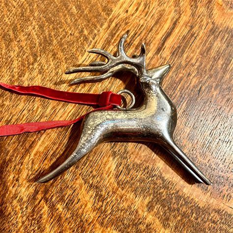 Nambé Silver Plate Reindeer Ornament